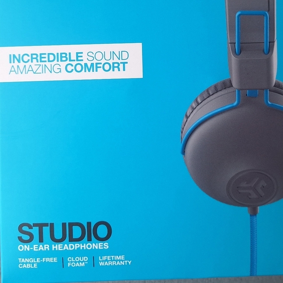 JLab Studio On-Ear Headphones Blue/Gray color NWT - Picture 7 of 8